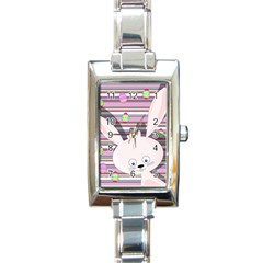 Easter Bunny  Rectangle Italian Charm Watch by Valentinaart