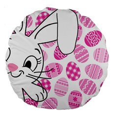 Easter Bunny  Large 18  Premium Round Cushions by Valentinaart