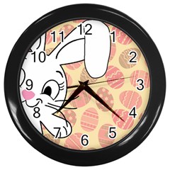 Easter Bunny  Wall Clocks (black) by Valentinaart