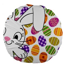 Easter Bunny  Large 18  Premium Round Cushions by Valentinaart