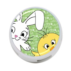 Easter Bunny And Chick  4-port Usb Hub (two Sides)  by Valentinaart