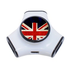 Flag Of Britain Grunge Union Jack Flag Background 3-port Usb Hub by Nexatart