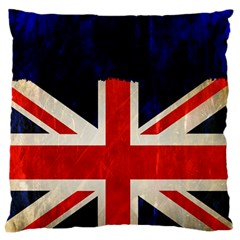 Flag Of Britain Grunge Union Jack Flag Background Large Flano Cushion Case (one Side) by Nexatart