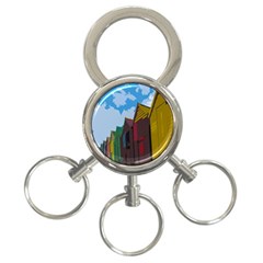 Brightly Colored Dressing Huts 3-ring Key Chains by Nexatart