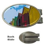 Brightly Colored Dressing Huts Money Clips (Oval)  Front