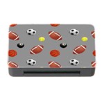 Balltiled Grey Ball Tennis Football Basketball Billiards Memory Card Reader with CF Front