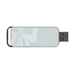 Hibiscus Sakura Glacier Gray Portable Usb Flash (one Side) by Mariart