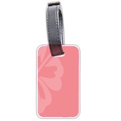 Hibiscus Sakura Strawberry Ice Pink Luggage Tags (two Sides) by Mariart