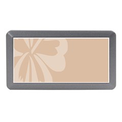 Hibiscus Sakura Toasted Almond Grey Memory Card Reader (mini) by Mariart