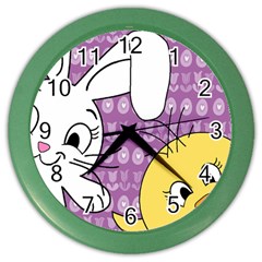 Easter Color Wall Clocks by Valentinaart