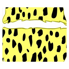 Leopard Polka Dot Yellow Black Double Sided Flano Blanket (small)  by Mariart