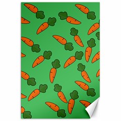 Carrot Pattern Canvas 20  X 30   by Valentinaart