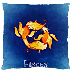 Zodiac Pisces Large Cushion Case (one Side) by Mariart