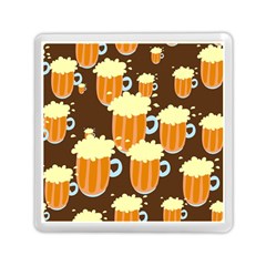 A Fun Cartoon Frothy Beer Tiling Pattern Memory Card Reader (square)  by Nexatart