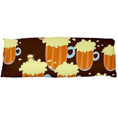 A Fun Cartoon Frothy Beer Tiling Pattern Body Pillow Case Dakimakura (two Sides) by Nexatart