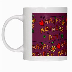 Happy Mothers Day Text Tiling Pattern White Mugs by Nexatart