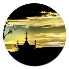 Graves At Side Of Road In Santa Cruz, Argentina Magnet 5  (round) by dflcprints