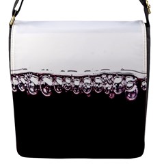 Bubbles In Red Wine Flap Messenger Bag (s) by Nexatart