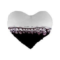 Bubbles In Red Wine Standard 16  Premium Flano Heart Shape Cushions by Nexatart