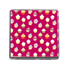 Cupcakes Pattern Memory Card Reader (square) by Valentinaart