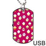 Cupcakes pattern Dog Tag USB Flash (One Side) Front