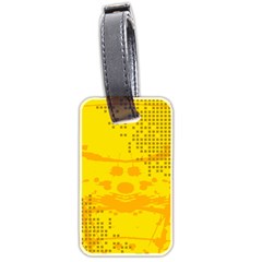 Texture Yellow Abstract Background Luggage Tags (two Sides) by Nexatart