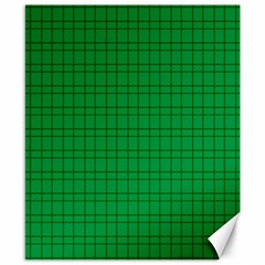 Pattern Green Background Lines Canvas 8  X 10  by Nexatart