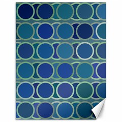 Circles Abstract Blue Pattern Canvas 12  X 16   by Nexatart