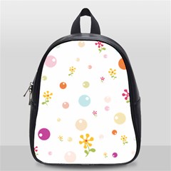 Flower Floral Star Balloon Bubble School Bags (small)  by Mariart