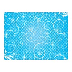 Leaf Blue Snow Circle Polka Star Double Sided Flano Blanket (mini)  by Mariart