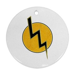 Lightning Bolt Round Ornament (two Sides) by linceazul