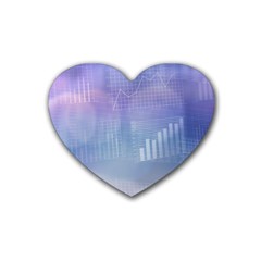 Business Background Blue Corporate Heart Coaster (4 Pack)  by Nexatart