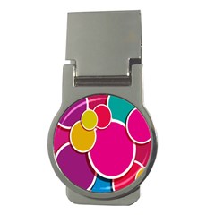 Paint Circle Red Pink Yellow Blue Green Polka Money Clips (round)  by Mariart