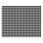 Plaid Black White Line Double Sided Flano Blanket (Large)  80 x60  Blanket Front