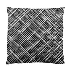 Pattern Metal Pipes Grid Standard Cushion Case (one Side) by Nexatart