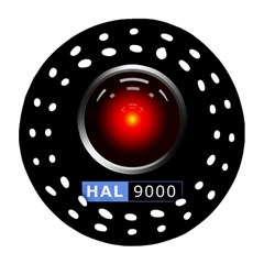 Hal 9000 Round Filigree Ornament (two Sides) by linceazul