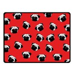 Pug dog pattern Fleece Blanket (Small) 50 x40  Blanket Front