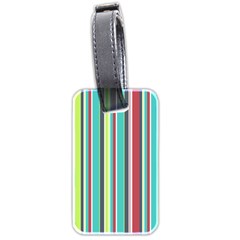 Colorful Striped Background  Luggage Tags (two Sides) by TastefulDesigns