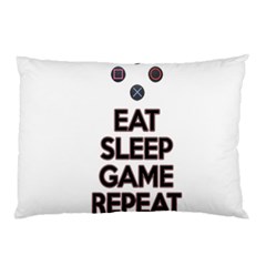 Eat Sleep Game Repeat Pillow Case by Valentinaart