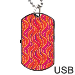 Pattern Dog Tag Usb Flash (one Side) by Valentinaart