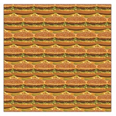 Delicious Burger Pattern Large Satin Scarf (square) by berwies