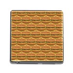 Delicious Burger Pattern Memory Card Reader (Square) Front