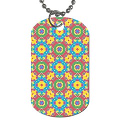 Geometric Multicolored Print Dog Tag (two Sides) by dflcprints