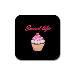 Sweet Life Rubber Coaster (square)  by Valentinaart