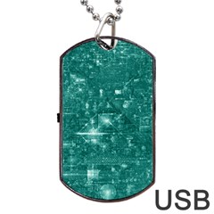 /r/place Emerald Dog Tag Usb Flash (one Side) by rplace