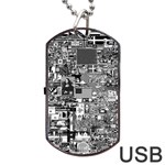 /r/Place Retro Dog Tag USB Flash (Two Sides) Front