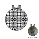 Geometric Modern Baroque Pattern Hat Clips with Golf Markers Front