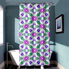 Multicolor Ornate Check Shower Curtain 36  X 72  (stall)  by dflcprints