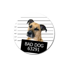 Bad Dog Magnet 3  (round) by Valentinaart