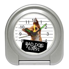 Bad Dog Travel Alarm Clocks by Valentinaart